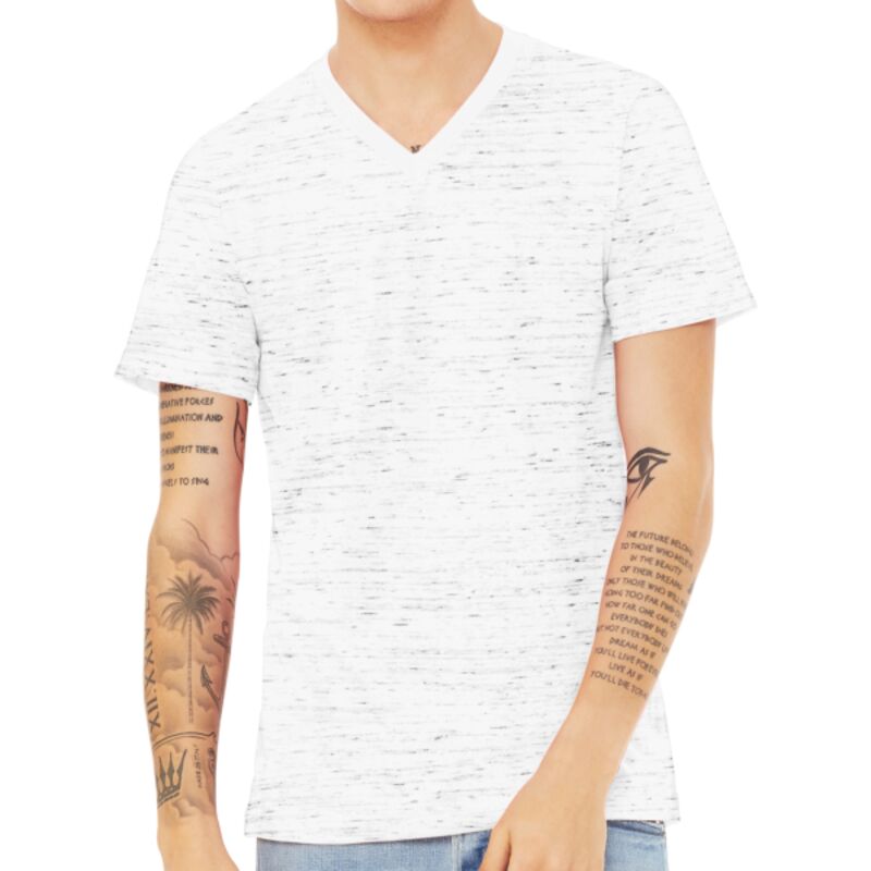 Unisex Textured Jersey V-Neck T-Shirt Thumbnail