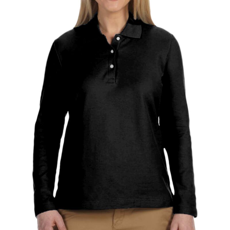 Ladies' Pima Piqué Long-Sleeve Polo Thumbnail