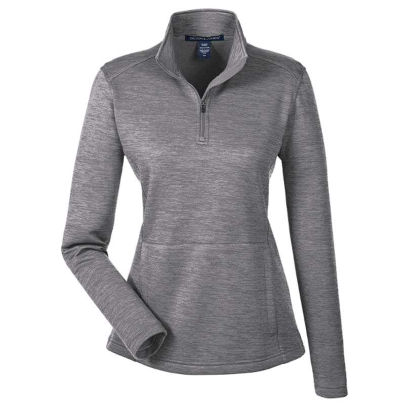Ladies' Newbury Mélange Fleece Quarter-Zip Thumbnail