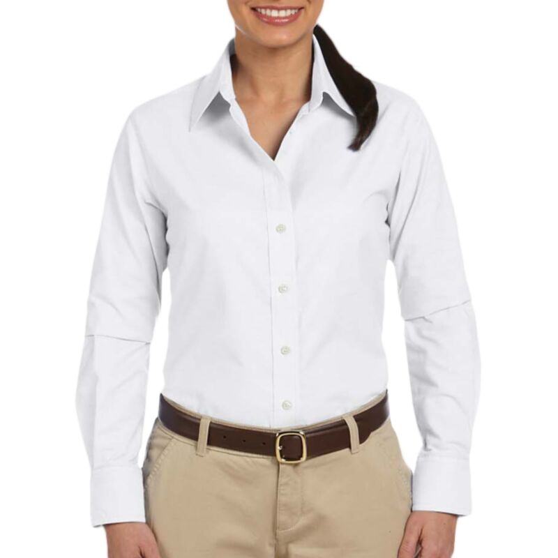 Ladies' Long-Sleeve Oxford with Stain-Release Thumbnail