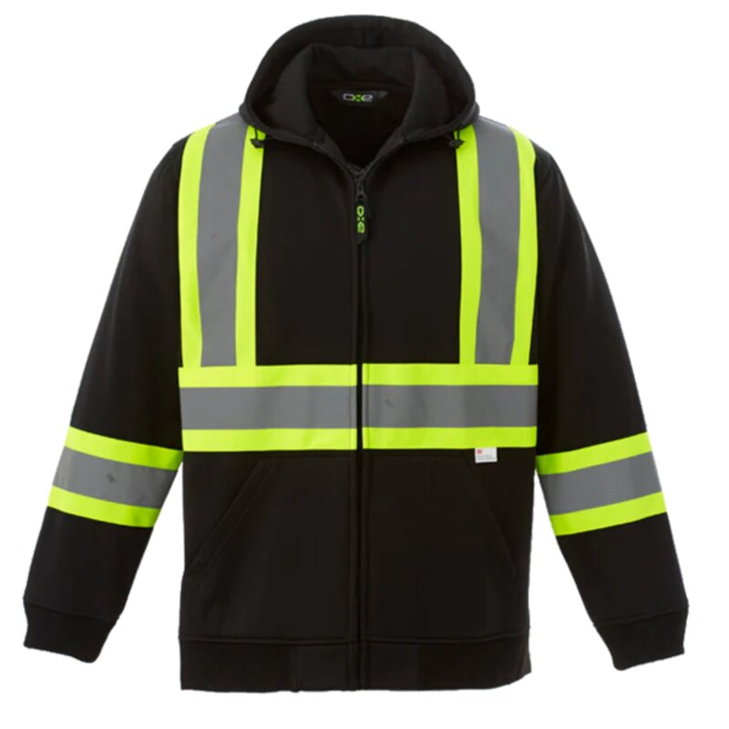 Hi-Vis Full Zip Hooded Sweatshirt Thumbnail