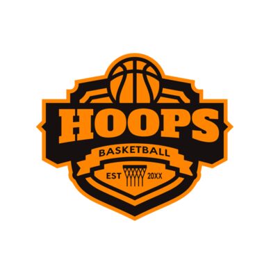 Hoops Basketball logo template 04 Thumbnail