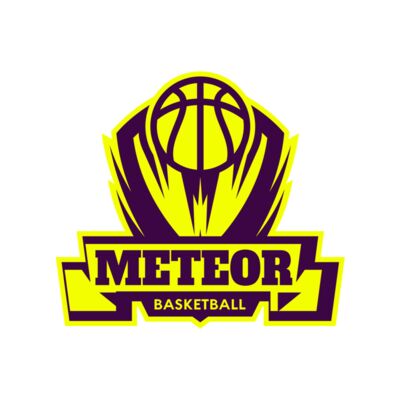 Meteor Basketball Logo Template Thumbnail