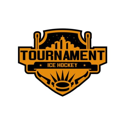 Tournament Ice Hockey logo template 02 Thumbnail